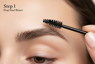 Anwendung Augenbrauen-Creme