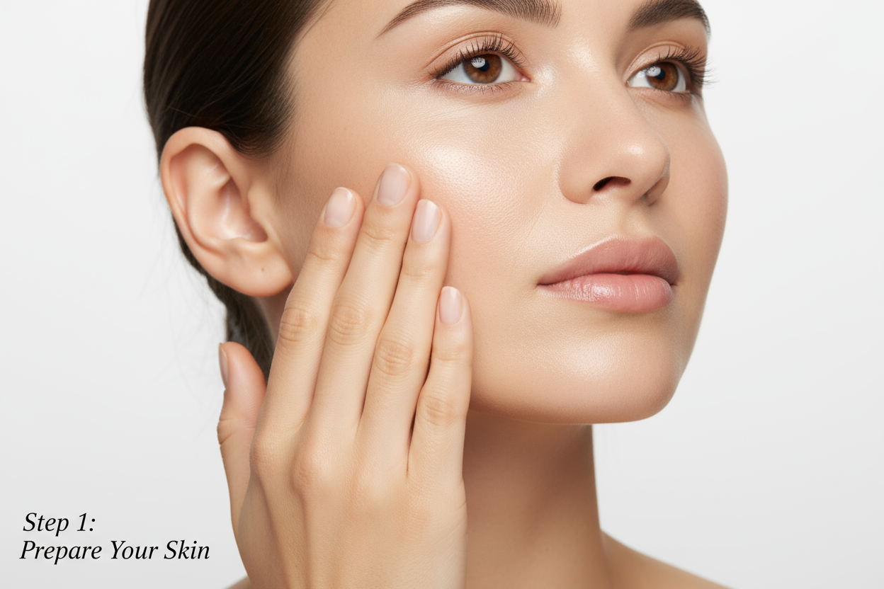 Anwendung Sommersprossen-Stift