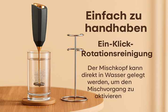 Deutsche Version des Milchaufschäumer-Produktbildes