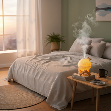 Diffusor im Schlafzimmer