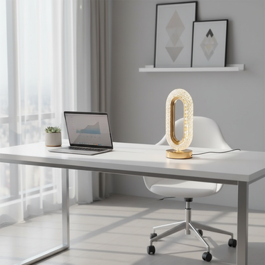 Lampe am Schreibtisch