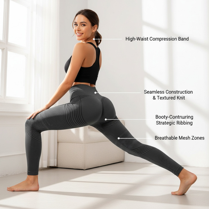 Yoga-Hose Produktfoto mit Vorteilen