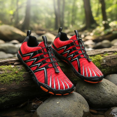 Zwei Paar auf Holz/Felsen